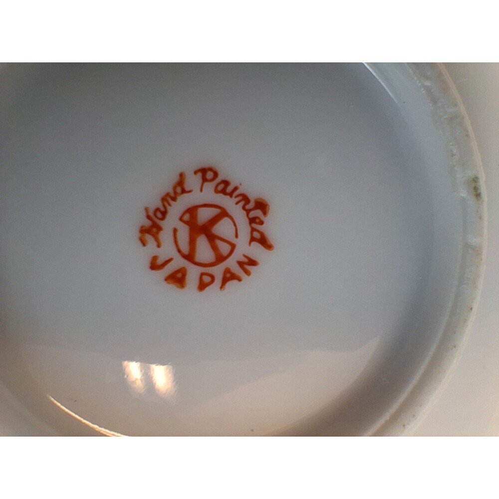 VTG  Japan Hand Painted Miniature Cup Saucer Red Gold Floral Porcelain 1920s-30s - Picture 3 of 12